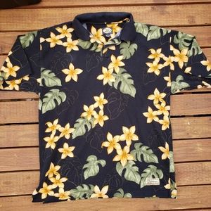 Tommy Bahama Floral Polo Shirt Size Medium